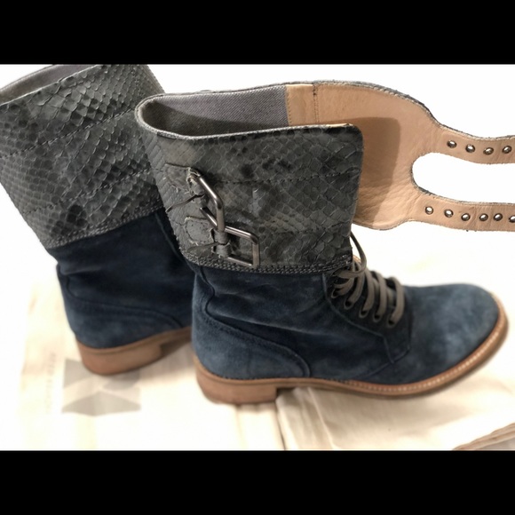 Reed Krakoff Blue Suede boots - Picture 1 of 8